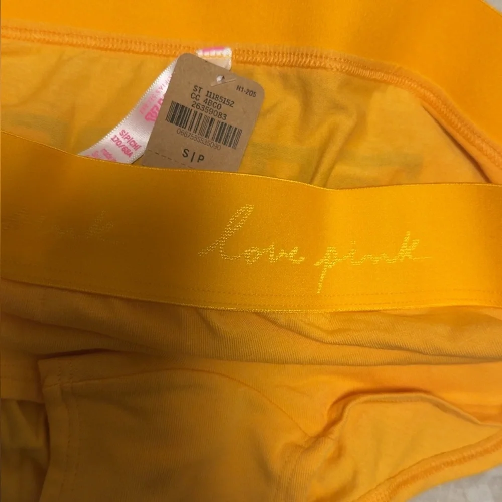 PINK Victoria's Secret yellow everyday t shirt bra 34B and Matching Underwear